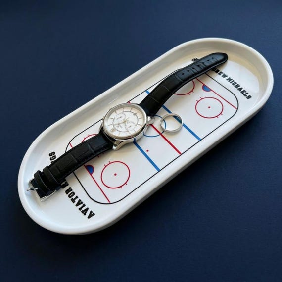 Custom Hockey Display Tray Catchall Valentine's Day Gift for Boyfriend Hockey Gift for Coach Team Hockey Gift Tournament Hockey Gift Tray
