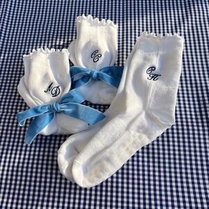 Embroidered Pilates Sock Grip Barre Gift Bag Pilates Girl Grippy Sock Grip Yoga Personalized Pilates Sock Bag Bachelorette Pilates Princess image 9