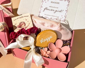 Custom Flower Girl Proposal Box Gift Wedding Will You Be Our Flower Girl Card for Niece Gift Bag Petal Patrol for Wedding Bridal Party Box