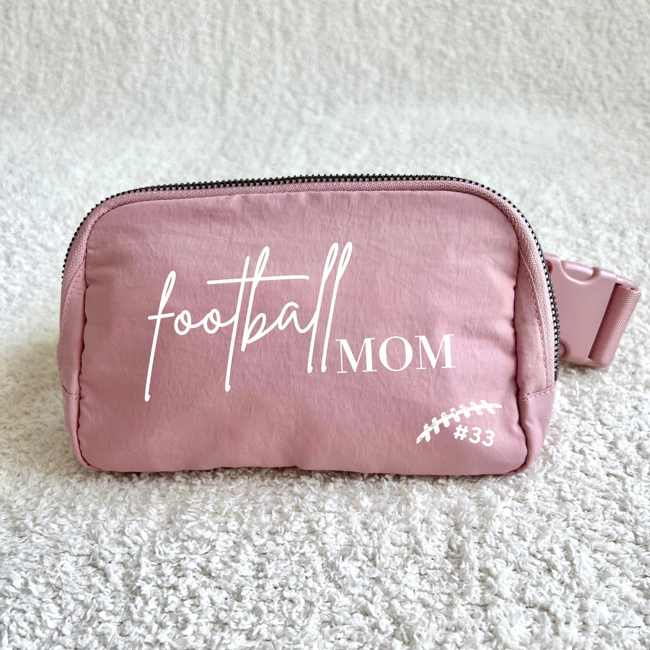 Custom Football Mom Belt Bag | Game Day Fanny Pack | Football Themed Waist Pouch | Sporty Football Mom Era Bag