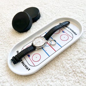 Custom Hockey Father&#39;s Day Gift Hockey Display Tray Catchall for Boyfriend Hockey Gift for Coach Team Hockey Gift Tournament Hockey Gift
