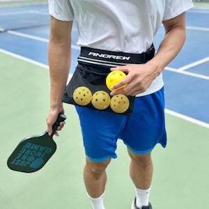 Custom Pickleball Bag Ball Pickleball Decal Name Bag Pickleball Sticker Sport Bag Belt Ball Pouch Pickle Ball Bag Pickleball Phone Holder