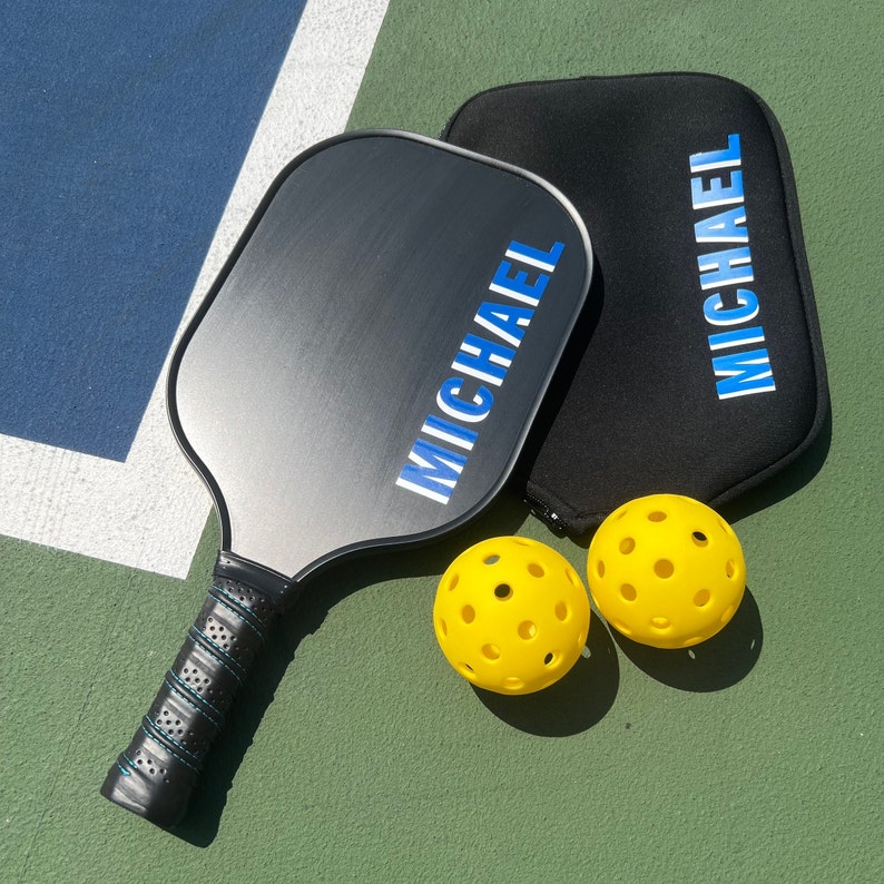 Custom Designed Pickleball Paddle With Name Personalized Pickleball Paddle for Beginner Lightweight Custom Pickleball Paddle for Tournament 2 Sided Paddle+Case