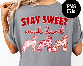 Pink Cherry Lamb PNG: County Fair Sheep Digital Graphic, Southdown Sublimation Instant Download