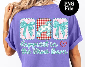 Preppy Lamb Barn PNG: County Fair Sheep Digital Graphic, Coquette Southdown Sublimation Download