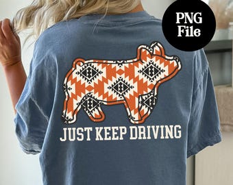 Vintage Aztec Pig PNG: County Fair Swine Digital Graphic, Hog Sublimation Instant Download