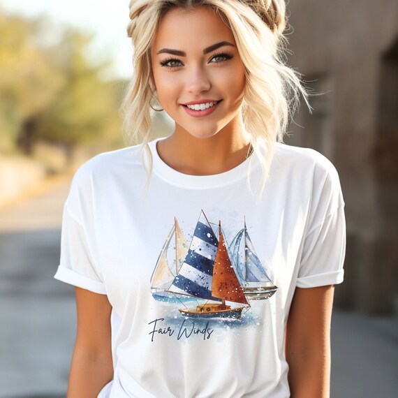 Sailing Shirt Sailboat Tshirt Sail Boat T-shirt Sailor Boating