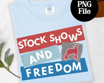 Patriotic Lamb PNG: County Fair Americana Sheep Digital Graphic, Southdown Sublimation Download