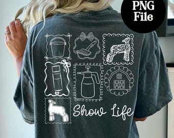 Preppy Lamb Barn PNG: County Fair Sheep Digital Graphic, Coquette Southdown Sublimation Download