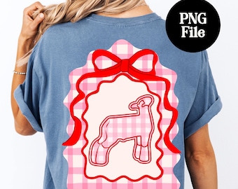 Valentines Day Pink Lamb PNG: County Fair Sheep Digital Graphic, Southdown Sublimation Instant Download