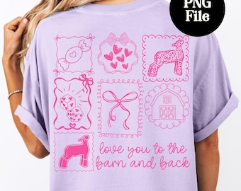 Valentines Day Coquette Lamb PNG: County Fair Sheep Digital Graphic, Southdown Sublimation Instant Download
