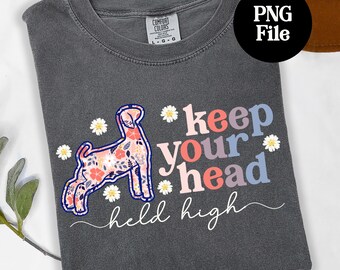 Head Up Floral Goat PNG: County Fair Boer Digital Graphic, Goat Sublimation Instant Download
