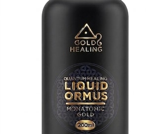 Gold Healing Liquid Ormus Monatomic Gold 200ml, White Liquid Mineral Formula, 80+ Trace Minerals, Ancient Mineral Salts Wellness Ritual