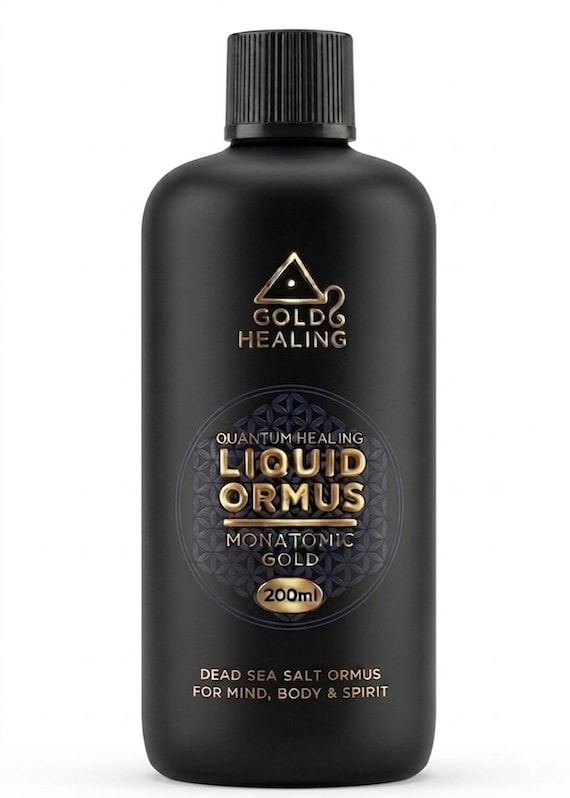 Gold Healing Liquid Ormus Monatomic Gold 200ml, White Liquid Mineral Formula, 80+ Trace Minerals, Ancient Mineral Salts Wellness Ritual