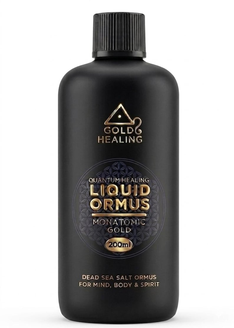 Gold Healing Liquid Ormus Monatomic Gold 200ml, White Liquid Mineral Formula, 80+ Trace Minerals, Ancient Mineral Salts Wellness Ritual bild 1