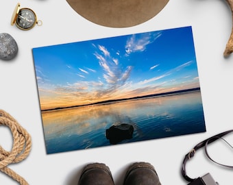 Sunset on Lake Guntersville Fine Art Print | Alabama Digital Film Photography | Nature Wall Art