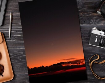 Moon Sliver Fine Art Print | Digital Film Photography | Nature Wall Decor