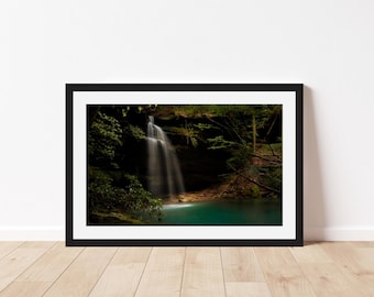 Shangri-La Falls Framed Art Print | North Alabama Digital Film Photography | Nature Wall Art