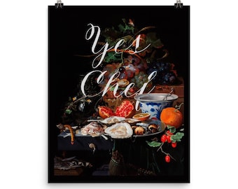 Yes Chef Art Print, Kitchen Decor, Dining Room Wall Art, Housewarming Gift, The Bear