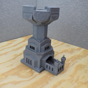 Dwarven Dice Tower - unique 3D printed DnD gift for tabletop games. Dragon dice tower. DnD accessories. Tall Dice Tower, Big Dice Tower