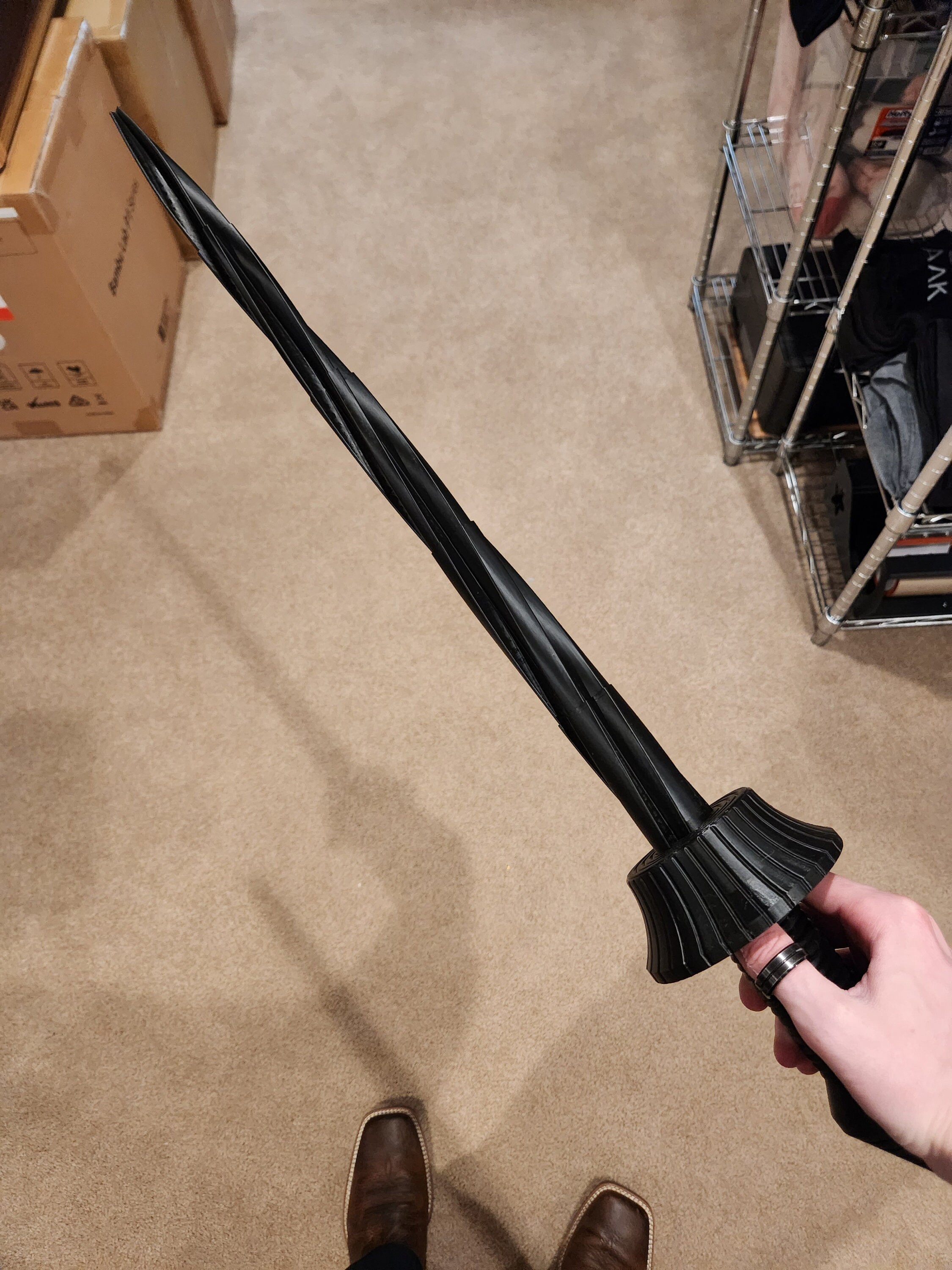 3D Printed Spiral Retractable Sword