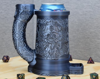 Wizards Crest Dice Tower With Built in Can Cozy- Dungeons and Dragons Accessory - Tabletop RPG Gift Ideas - Dice Tower - Collectors Dice Set