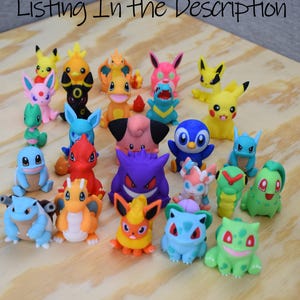 Miniatures Pokémon imprimées en 3D, cadeau pour la Saint-Valentin