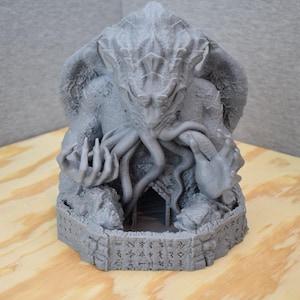 Cthulhu Dice Tower - unique 3D printed DnD gift for tabletop games. Dragon dice tower. DnD accessories. Tall Dice Tower, Dice Roller