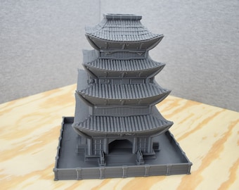 3D Printed Asian Pagoda Dice Tower – Tabletop RPG, D&D