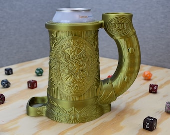 Valkyrie Crest Dice Tower With Built in Can Cozy- Dungeons and Dragons Accessory - Tabletop RPG Gift Ideas - Dice Tower - Collectors Dice