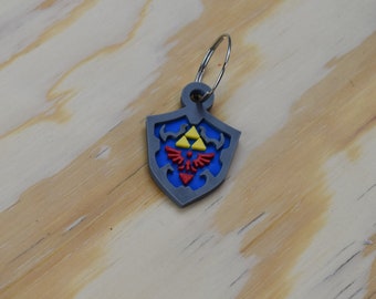 Zelda Link's Shield Keychain - 3D Printed Nintendo Gift