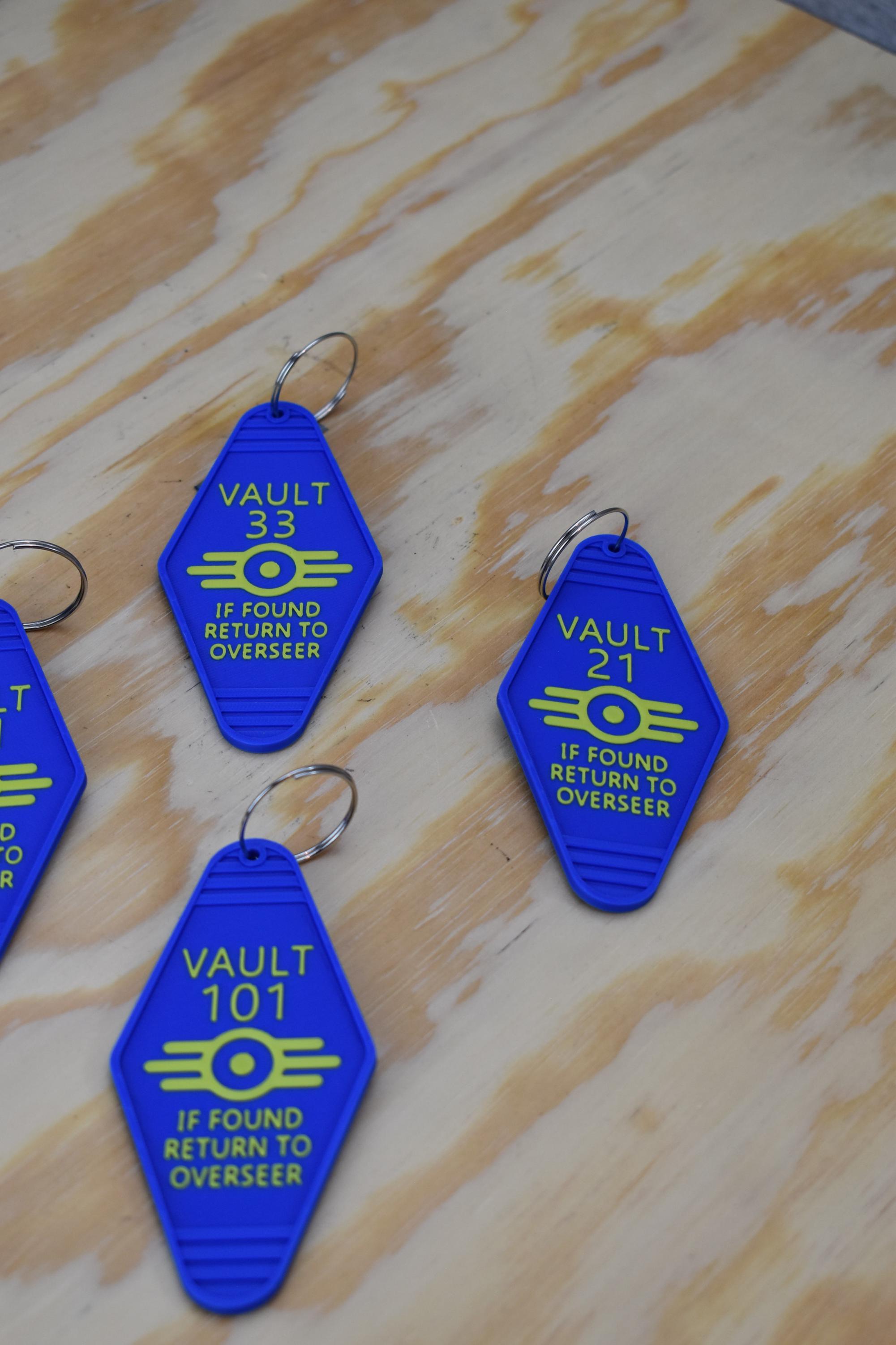 Fallout Vault Tec Customizable Vault Number Keychain - Fallout Vault ...