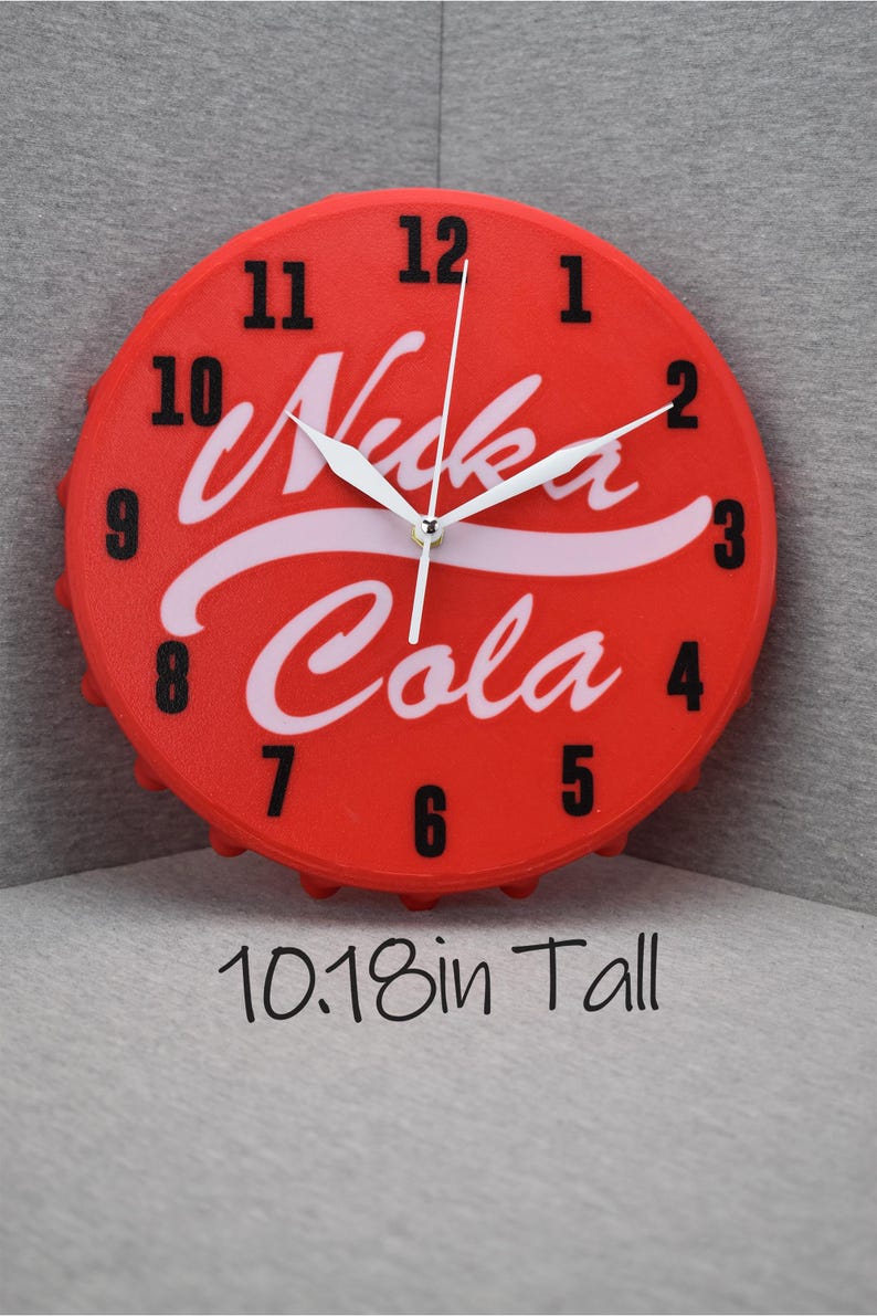 Nuka Cola Clock - 3D Printed Fallout Decor, Vault Tec Merch - Etsy