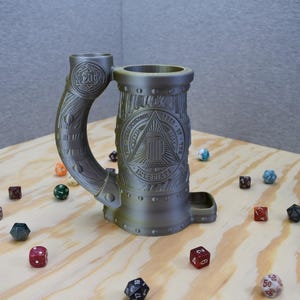 Inebriati Dice Tower with Built in Can Cozy - Tabletop RPG Accessories - Perfect Gift for Dungeons and Dragons Fans - DND Accessories