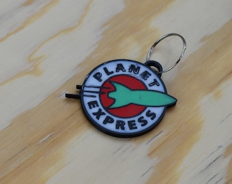 Futurama Planet Express Keychain - Bender - Simpson - Family Guy - Fry - Leela - Cartoon - Tv Keychain - TV Show Memorabilia - Gift Ideas