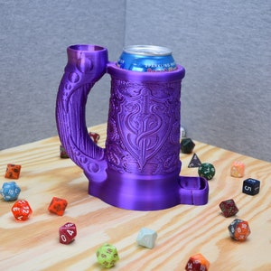 Snake Crest Dice Tower with Built in Can Cozy - Tabletop RPG Accessories - Perfect Gift for Dungeons and Dragons Fans - DND Accessories