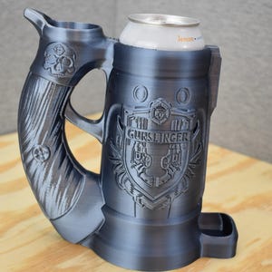 Gunslinger Dice Tower with Built in Can Cozy - Tabletop RPG Accessories - Perfect Gift for Dungeons and Dragons Fans - DND Accessories