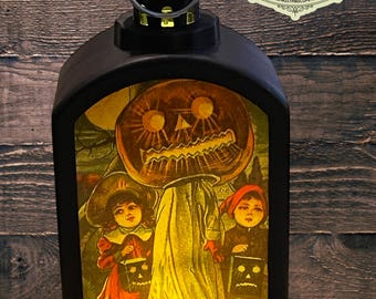 Vintage Style Merry Halloween Lantern LED Holiday Accent Lamp 6-inch / HAL/002