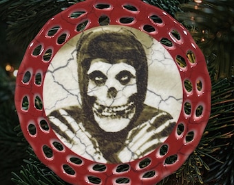 Crimson Ghost Holiday Ornament Red Double-Sided 24-50