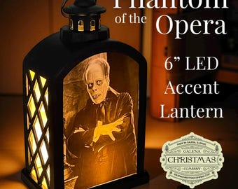 The Phantom of the Opera 1925 / Lon Chaney  / Vintage Horror - Accent Lantern LED 6-inch / PHA001