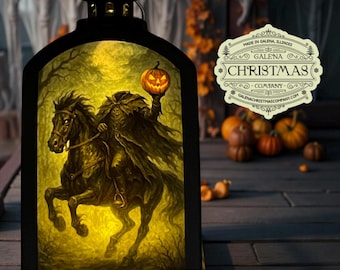 Legend of Sleepy Hollow  Headless Horseman- Lantern LED Accent Lamp 6-inch /Double-Sided / NOS/001
