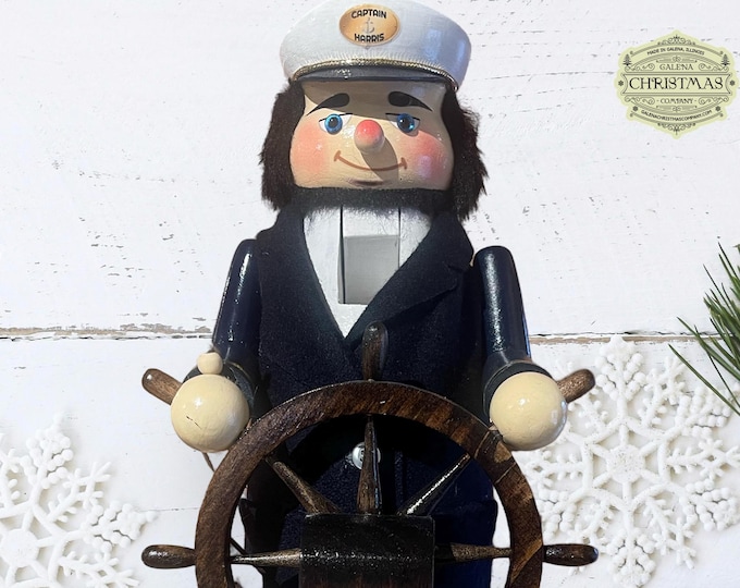 Featured listing image: Galena Illinois Steamboat Captain Daniel Smith Harris Limited Edition 2 of 3 Nutcracker 14-inch Hand Painted