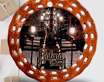 Galena Illinois Christmas Holiday High School Stairs at Luminaria Double-Sided R24/005