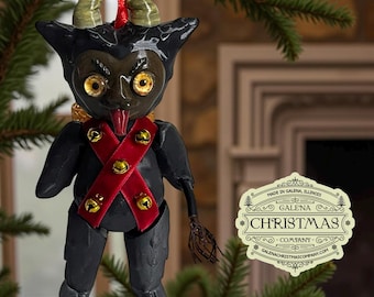 Lil Krampus 6-inch Ornament – Holiday Enforcer with Horns and Attitude Black Red LK002