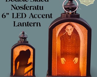 Nosferatu 1922 / Count Orlok /Max Schreck Vampire Sepia -  LED Accent Lantern 6-inch / NOS/003