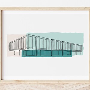 Mies van der Rohe | Bacardi Office | Modern Architecture Print | Printable Wall Art