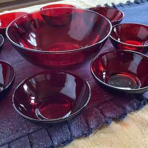 Royal Ruby Small Berry Bowls Set of 8
