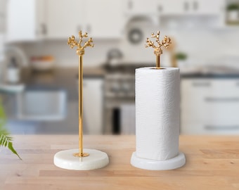 Marmor Papierhandtuchhalter, Papierhandtuchhalter, Gold Küchenzubehör