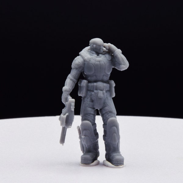 Gears Of War Marcus Fenix Winter Ot Miniature - TheSTLSmith - 3D Printed with high quality resin for Skirmish/D&D games