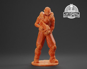 Doom UAC Marine 01 Miniature - Fanmade - TheSTLSmith - 3D Printed with high quality resin for Skirmish/D&D games